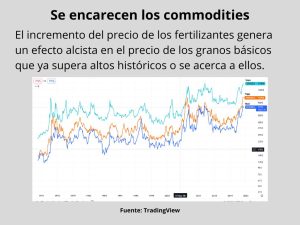 Evolución del precio de los commodities